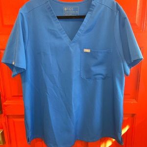 FIGS ROYAL BLUE SCRUB TOP IN XXL
